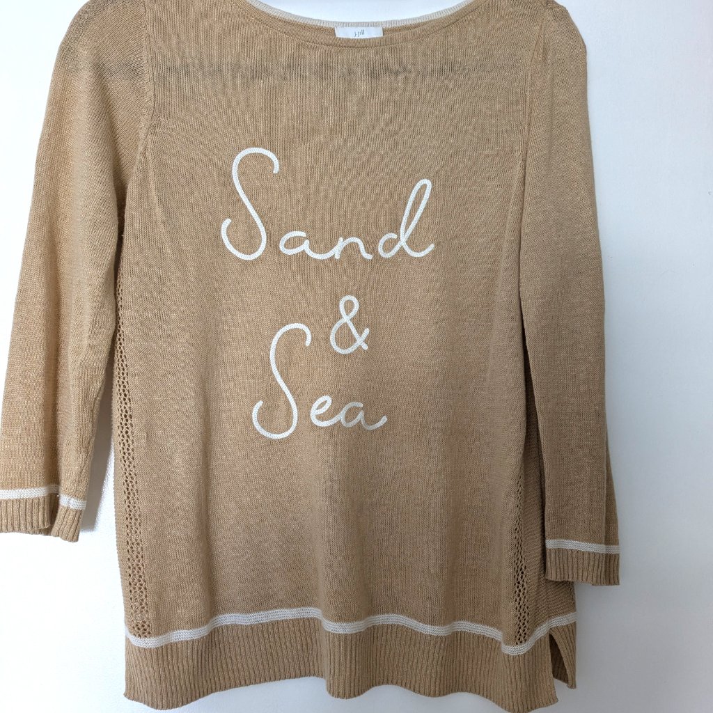 J.Jill Sand And Sea Tan Lightweight Sweater Xs